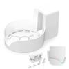 Bangcheer Wall Mount for Deco X10 X15 X20 X50 X55 X60 WiFi 6 Router Bracket with Silicone Cable Organizer Sturdy Space Saving Mesh System Holder,White,3Pack view 3