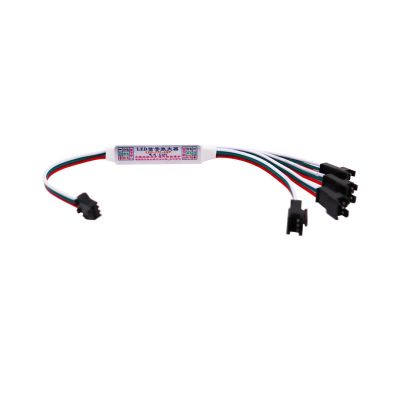M1ni TTL Signal L-ED Amplifier Repeater Fit Compatible WS2811 WS2812B SK6812 3Pin Addressable RGBIC L-ED Strip String Module 1 TO 4/8 DC5-24V(1 TO 4)
