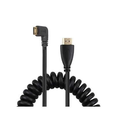 1.4 HDMI to M1ni HDMI SLR Camera M>oni>tor Telescopic High Definition Copper Core Spring Wire(A-C-LE)