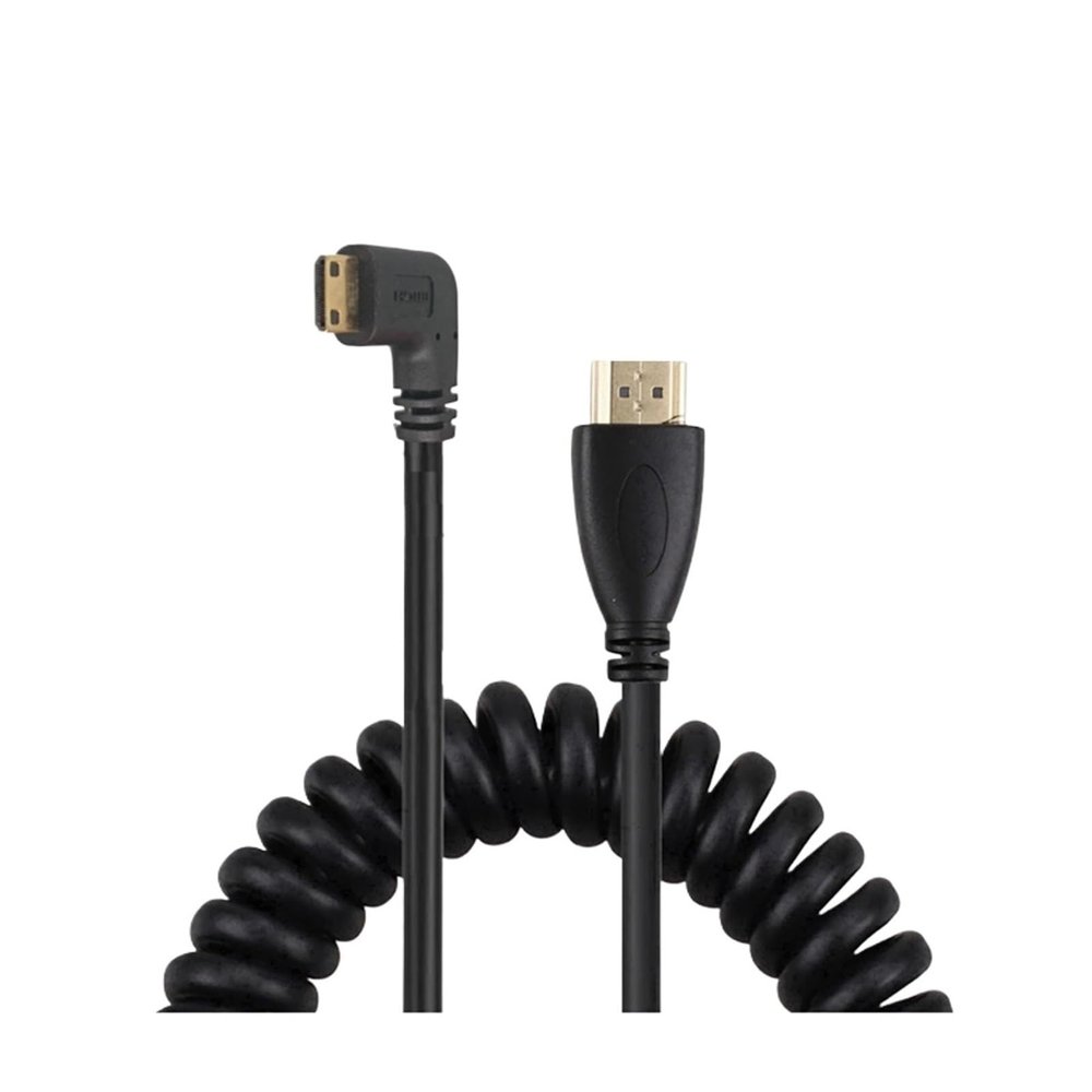 1.4 HDMI to M1ni HDMI SLR Camera M>oni>tor Telescopic High Definition Copper Core Spring Wire(A-C-LE)