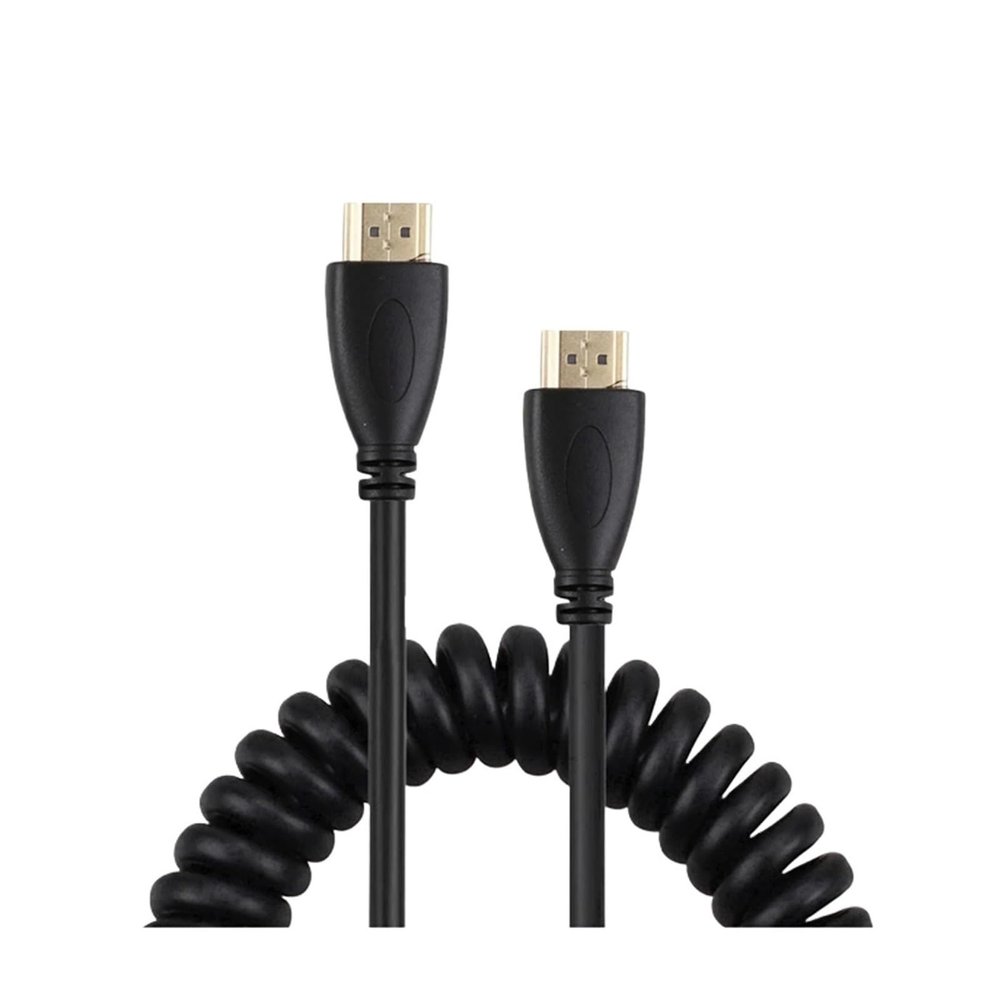 1.4 HDMI to M1ni HDMI SLR Camera M>oni>tor Telescopic High Definition Copper Core Spring Wire(A-A-ST)