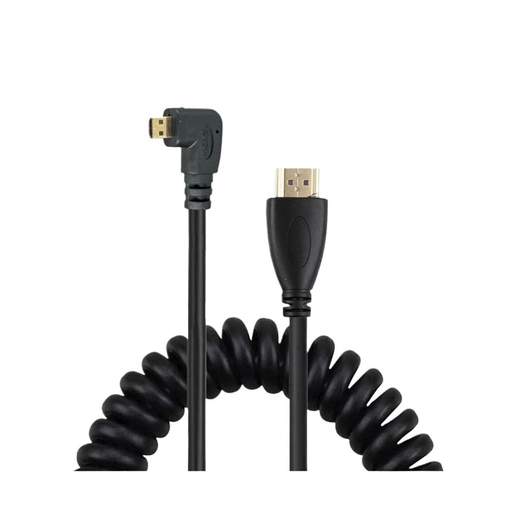 1.4 HDMI to M1ni HDMI SLR Camera M>oni>tor Telescopic High Definition Copper Core Spring Wire(A-D-LE)