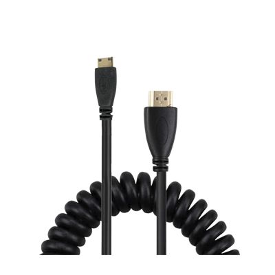1.4 HDMI to M1ni HDMI SLR Camera M>oni>tor Telescopic High Definition Copper Core Spring Wire(A-C-ST)