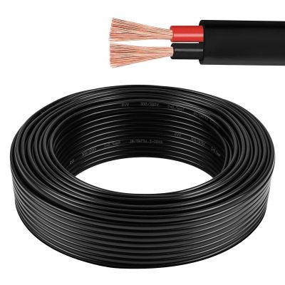 2 Core 1/2/5/10/20/30/40/50/60m Black Cable for Caravans Lorries Industry Trailer Accessories Flex Flexible Cable(40M)