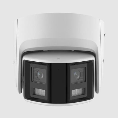 CMIP3C6PW-28SDL 6MP Fixed Turret Panoramic IP Camera with Dual 1/2.5" Sensors, 2.8mm Lens, Color 24/7, 130dB True WDR, H.265+ Compression, Active Strobe Light & Audio Alarm, Built-in Microphone