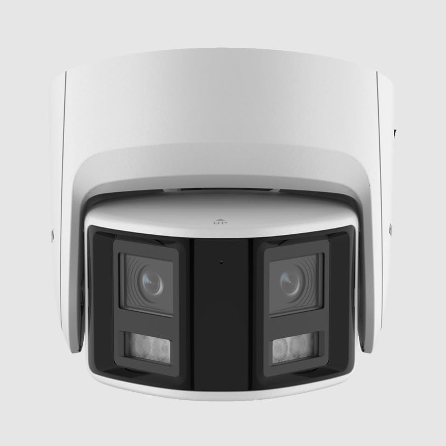 CMIP3C6PW-28SDL 6MP Fixed Turret Panoramic IP Camera with Dual 1/2.5" Sensors, 2.8mm Lens, Color 24/7, 130dB True WDR, H.265+ Compression, Active Strobe Light & Audio Alarm, Built-in Microphone