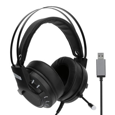 Aurovibe K3 7.1 Gaming Headphones Wired Surround Sound Headset with Microphone and Custom LED Light