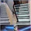YEXI Non-Slip Stairs Edge Protector with LED Channel,Fluted Rubber Tread Steps Cover for Home Hotels Restaurants,Stair Nose Guard Trim,LED Strip is Not Included(Silver,L-40/102cm) view 2
