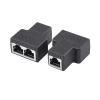 1 to 2 Possibilities Network LAN Cable Ethernet Female Cat6 RJ45 Splitter Plug Adapter UTP Cat7 5e Conector Switch Adapter Coupl view 3