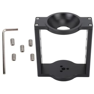 75mm Tripod Head Bowl Riser Aluminium Half Ball Adapter, Durable CNC Machined, Versatile Threaded Holes, Raises Camera 5.3in, 10kg Load Capacity, for Professional Camera Systems