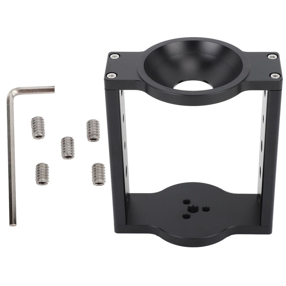 75mm Tripod Head Bowl Riser Aluminium Half Ball Adapter, Durable CNC Machined, Versatile Threaded Holes, Raises Camera 5.3in, 10kg Load Capacity, for Professional Camera Systems
