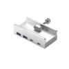 Aluminum Alloy USB 3.0 Docking Station Fixed Clip Adjustable Thickness Aluminum HUB Clip Converter Hub Fixed(USB3.0 2-Type-c 2) view 1