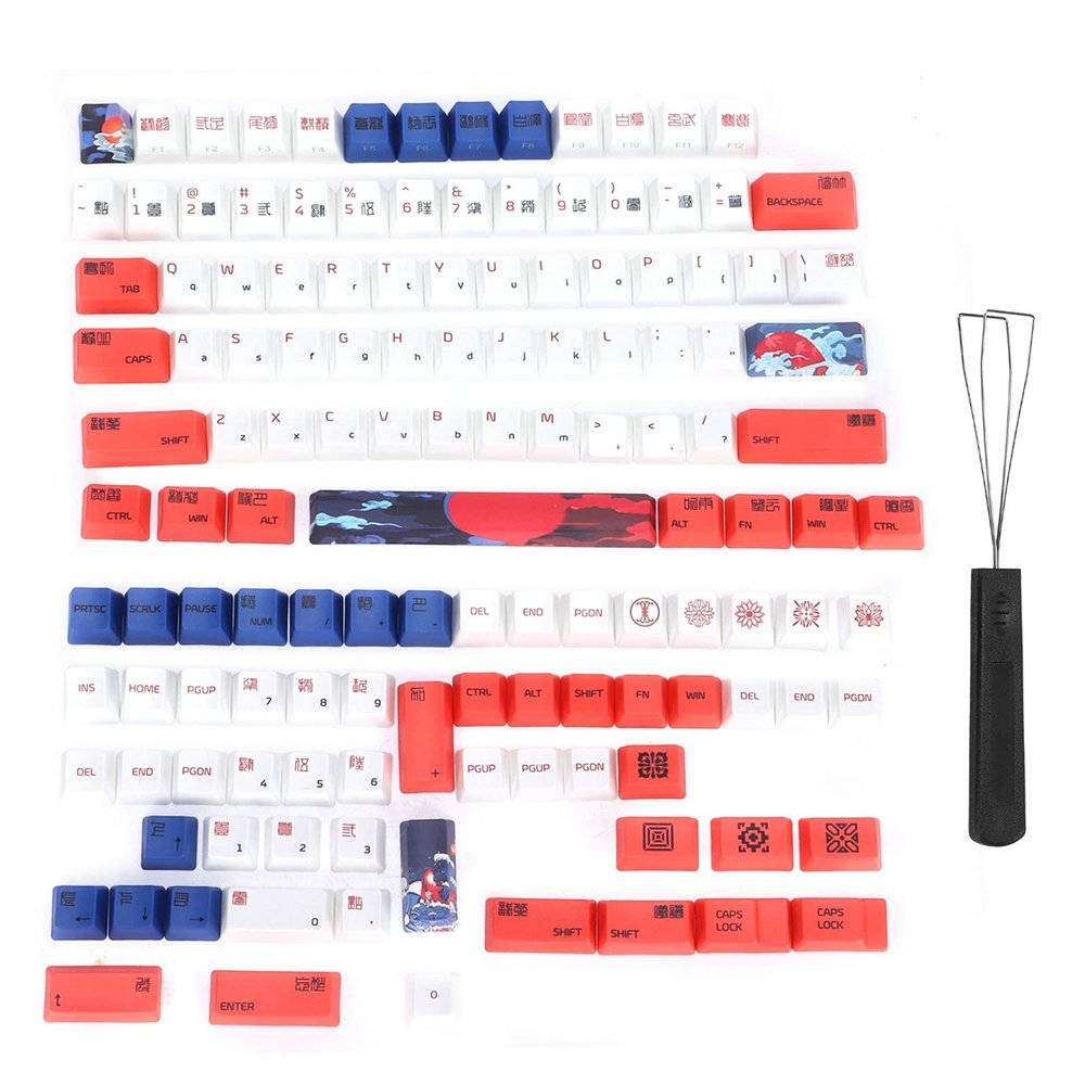 134 Key PBT Keycap Set with Animal Pattern, Universal for Mechanical Keyboards, Oil, Abrasion Proof, Ergonomic Design