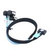 0.5 Internal PCIE Slimline MI NI S*A*S MCIO SFF-8654 4I 38P to 4X SATA Right Angle Hard Drive Cable view 3
