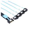 0.5 Internal PCIE Slimline MI NI S*A*S MCIO SFF-8654 4I 38P to 4X SATA Right Angle Hard Drive Cable view 4