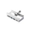 Aluminum Alloy USB 3.0 Docking Station Fixed Clip Adjustable Thickness Aluminum HUB Clip Converter Hub Fixed(USB3.0 2-Type-c 1-SD) view 1
