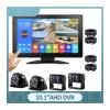 10" AHD 4CH Monitor Recording DVR 1080P Car Rear View Camera Truck Vehicle IPS Touch Screen Support FM Mirrorlink(64G) view 2