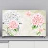 32-80 Inches TV Dust Proof Screen Protector Indoor TV Display Cover TV Cover for LCD LED Soft Polyester Cloth Plasma Hanging Desktop Curved Universal TV Cover-flower2||49-52inch view 1