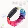 SinMutisme Band Compatible with Fitbit Ace 3 Bands, Replacement Scrunchies Arm Band Chiffon Satin Wristband for Inspire 2, S/L (Rainbow, Large) view 4