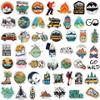 100 PCS Outdoor Camping Travel Stickers, Nature Scenic Sticker Packs Hiking Mountain Wildlife Adventure Decals for Men, Vinyl Waterproof Sticker for Water Bottles Luggage Suitcases Bike Kayak Camping view 2