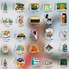100 PCS Outdoor Camping Travel Stickers, Nature Scenic Sticker Packs Hiking Mountain Wildlife Adventure Decals for Men, Vinyl Waterproof Sticker for Water Bottles Luggage Suitcases Bike Kayak Camping view 4