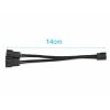 mangxiyis 3-pin Connector Fan 1 to 2 Extension 3P Adapter Conversion Cable Splitter Computer Case Motherboard CPU Radiator view 3