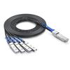 10Gtek 100G QSFP28 to 4X 25G SFP28 Breakout DAC Passive Direct Attach Copper Twinax Cable for Cisco QSFP-4SFP25G-CU4M, Ubiquiti, Arista, Supermicro and More, 4-Meter view 1