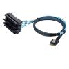0.5M PCI-E Ultraport Slimline S*A*S 4.0 38pin SFF-8654 4i to 4X SFF-8482 with 15P SATA 2 in 1 Server Target Cable view 3