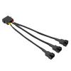 mangxiyis Splitter Fan Cable 4-pin Male to 3x4-pin PWM Fan Adapter Cable 5V, 7V, 12V - 15 cm view 1