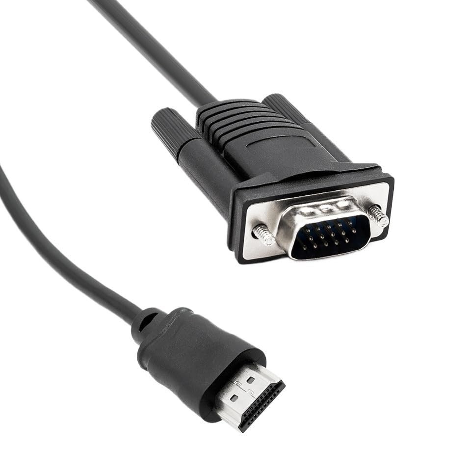 mangxiyis HDMI to Cable Converter Adapter Male to Male 15 Pin HDMI Connector Cord M>oni>tor D-SUB on/*e-Way Transmission
