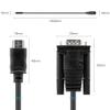 mangxiyis HDMI to Cable Converter Adapter Male to Male 15 Pin HDMI Connector Cord M>oni>tor D-SUB on/*e-Way Transmission view 4