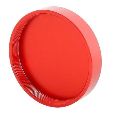 Telescope Accessories 2pcs M48X0.75mm Threaded Metal Cover with Hanging Rope Astronomical Telescope Accessories Black Red(Red)