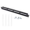 24 Port Data Patch Panel, High Speed CAT6 Network Cable Rack, Neat Cable Management, Cold Rolled Steel Construction, Easy to Use for Weak Current Wiring and Machine Room Builds view 1