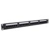 24 Port Data Patch Panel, High Speed CAT6 Network Cable Rack, Neat Cable Management, Cold Rolled Steel Construction, Easy to Use for Weak Current Wiring and Machine Room Builds view 2