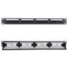 24 Port Data Patch Panel, High Speed CAT6 Network Cable Rack, Neat Cable Management, Cold Rolled Steel Construction, Easy to Use for Weak Current Wiring and Machine Room Builds view 3