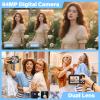 5K Digital Camera for Photography, WiFi 64MP Autofocus Dual Lens Vlogging Camera with Touch Screen, 6X Optical Zoom Compact Point and Shoot Cameras for YouTube, 32GB Card,2 Batteries,Black view 3