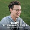 Cyxus Rectangular Blue Light Blocking Glasses for Men Computer Metal Frame Eyeglasses UV Protection 8160 view 2