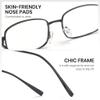 Cyxus Rectangular Blue Light Blocking Glasses for Men Computer Metal Frame Eyeglasses UV Protection 8160 view 3