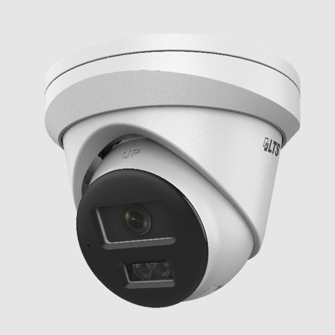 CMIP1342WE-28MDA 4MP Dual Light Turret IP Camera with 2.8mm Lens, Built-in Microphone, Hybrid Illumination, True WDR, H.265+, Onboard Storage up to 512GB, IP67 Weatherproof