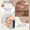 CroBlissful 2 Pcs Acrylic Cd Storage Box, Clear Acrylic Stackable Cd Holder Racks with Cutout Carrying Handles, Organizer Shelf for Media, Movie Cases, Dvds Organizer view 3