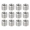 PATIKIL 1/4" Female to 3/8" Male Convert Screws Adapters, 12 Pcs Tripod Thread Adapters Mount for Camera Monopod Video DSLR SLR Mic Stand, Silver view 1