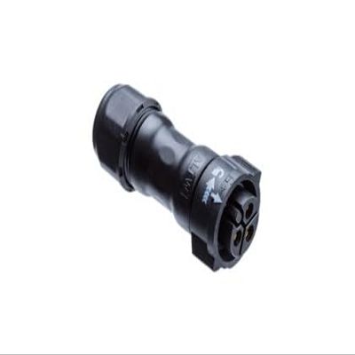 Amphenol, CD-09BFFA-QL8MP0, X-Lok Middle Size Plastic 5A 09 pins Female Connector Female Contact Straight Push Lock Crimp Field Installable F8.0 - F10.0mm IP68 Mated (5 Items)