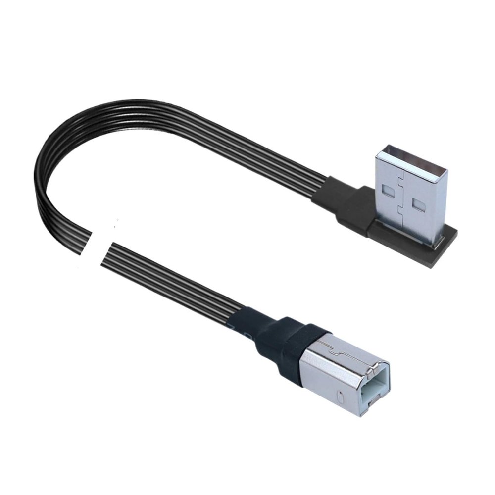 Schwarz 3 USB 2,0 Winkel 90 Grad USB B Stecker zu Drucker Stromkabel Festplatten Box Scanner Verlngerung Stromkabel Leitung 0,(10CM,AMRI-BMST)