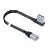 Schwarz 3 USB 2,0 Winkel 90 Grad USB B Stecker zu Drucker Stromkabel Festplatten Box Scanner Verlngerung Stromkabel Leitung 0,(10CM,AMRI-BMST) view 1