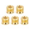 PATIKIL M5 Female to 3/8" Male Convert Screw Adapter, 5 Pcs Tripod Thread Adapter Mount for Camera Monopod Video DSLR SLR Mic Stand, Gold view 1