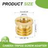 PATIKIL M5 Female to 3/8" Male Convert Screw Adapter, 5 Pcs Tripod Thread Adapter Mount for Camera Monopod Video DSLR SLR Mic Stand, Gold view 2