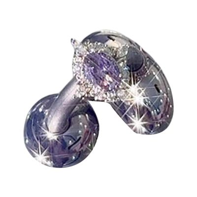 SPONGL Elegant Imitation Rhinestones Ear Clip Accessories for Open Ear Headphone Decoration Sparkling Removable Jewelry