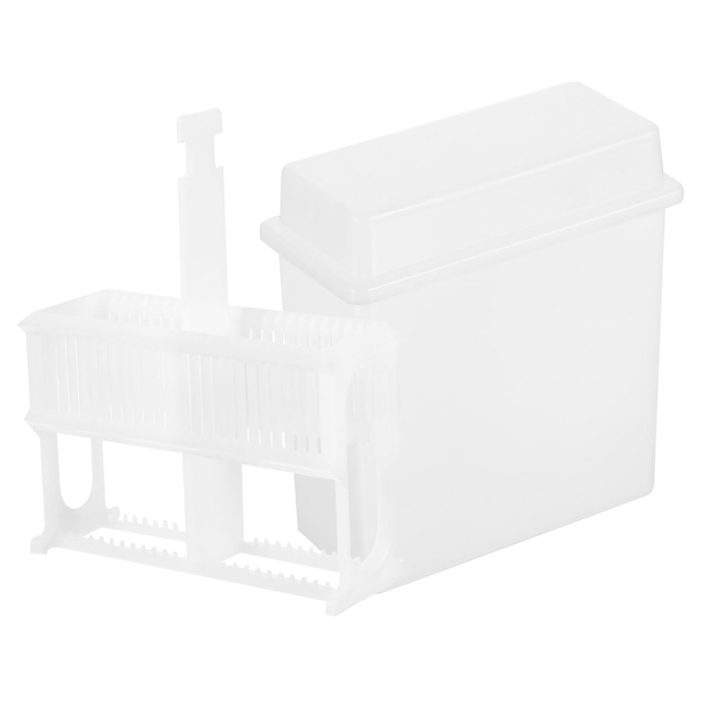 JEWEDECO 1Set Slot Plastic Microscope Slides Staining Rack Jar Kit for Lab Use Storage for Teaching Research Easy to Clean Reusable Staining Holder