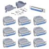 Willwewon 10Pcs DB25 Female Solder Connector, 25 Pin RS232 Serial Terminals Adapter with Case Assortemnt Kit view 1