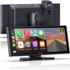 APHQUA Apple Carplay Screen for Car, 10.26" Wireless Apple Carplay & Android Auto,4K Dash Cam,1080p Backup Camera DVR,Car Audio Receivers GPS Navigation Mirror Link, Bluetooth,FM, Siri view 1